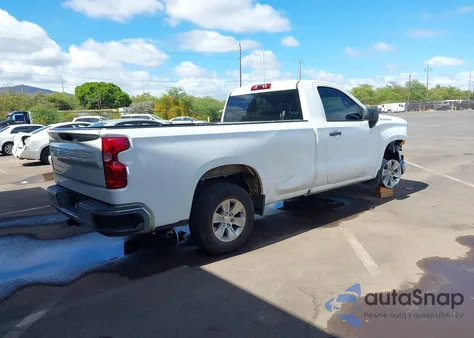 2022 Chevrolet Silverado 1500 2Wd Long Bed Wt из США, поврежденный, VIN 3GCNAAEDXNG590523